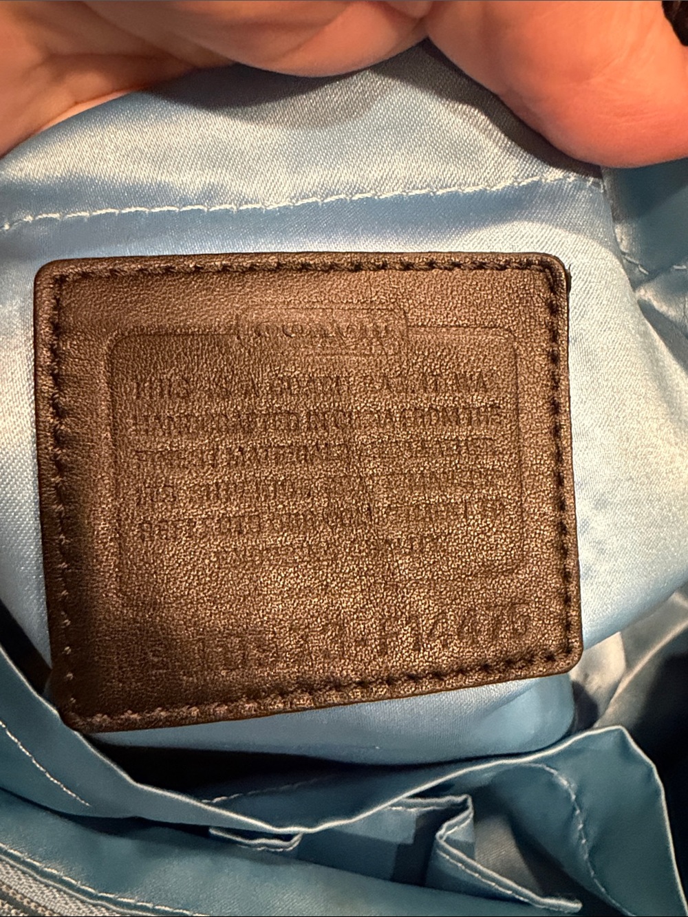 Coach Black Signature Stripe Workout/Diaper bag with blue interior! - Picture 10 of 15